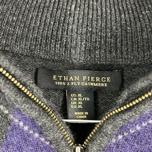 Men’s, Cashmere Sweater, Ethan Pierce, XL, Multi - Picture 3 of 7